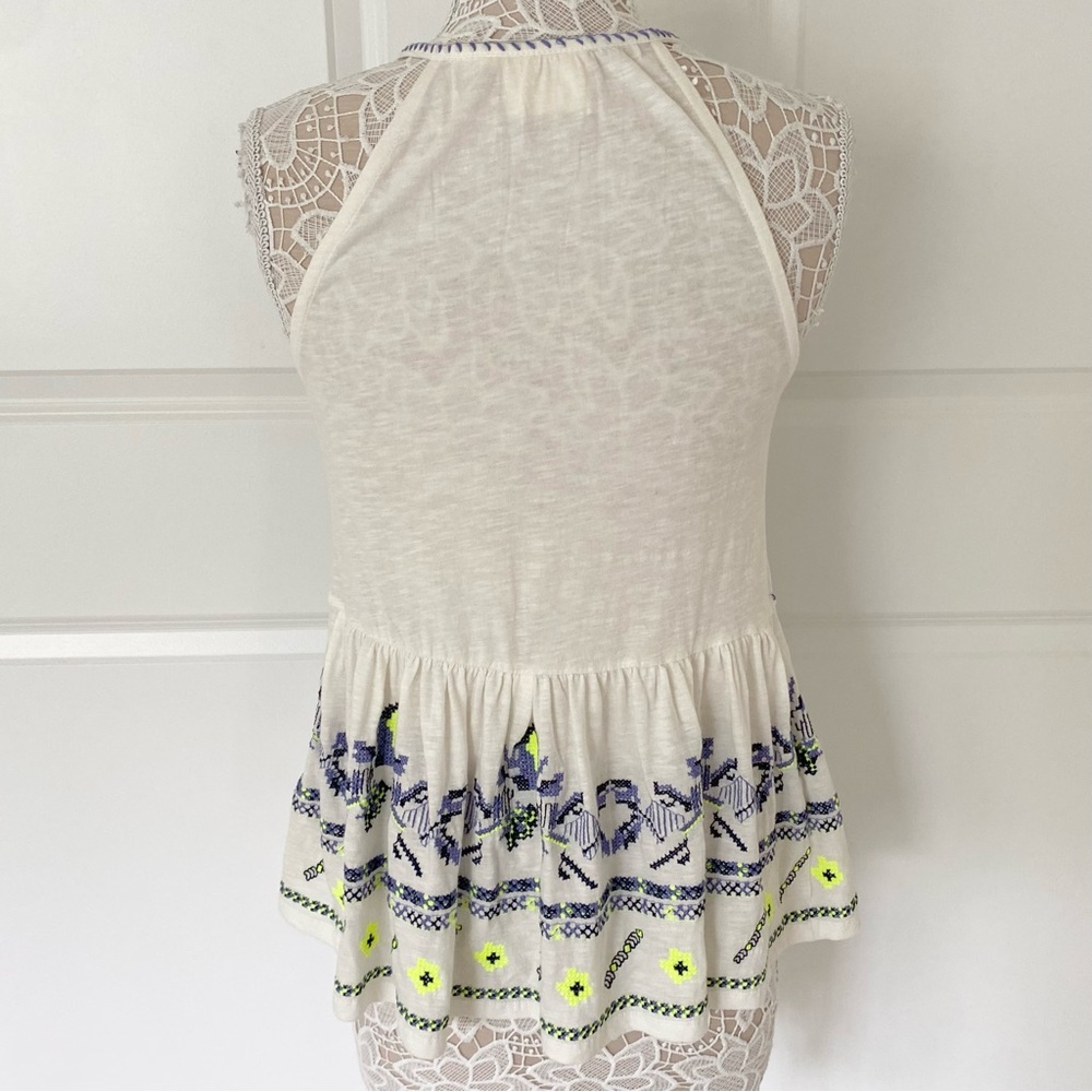 NEW Anthropologie Maeve Neela Embroidered Babydoll Top Sz XS - Picture 10 of 10